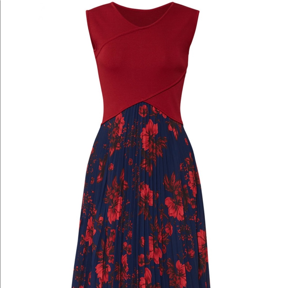 Sachin & Babi Crossover Pleated Dress